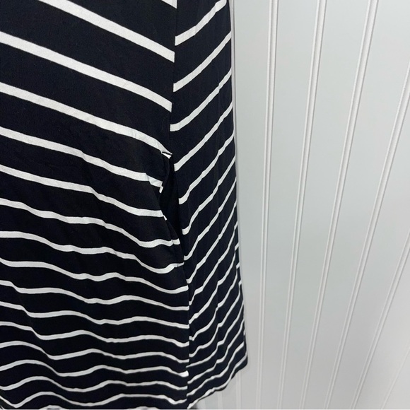 Time and Tru Black and White Striped Dress large - Picture 5 of 8